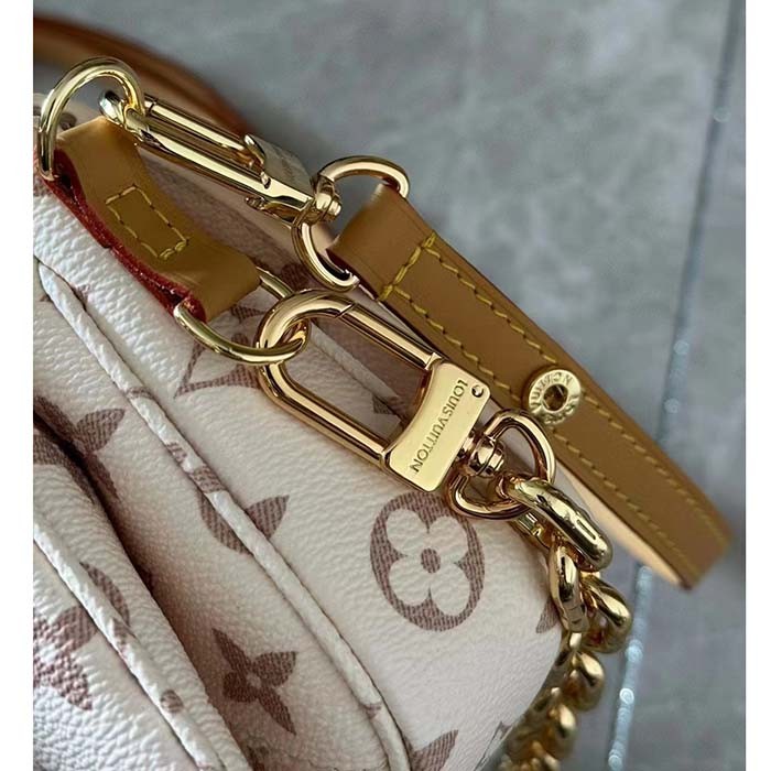 Louis Vuitton LV Women Pochette Métis East West Bag Monogram Dune Coated Canvas Cowhide-Leather