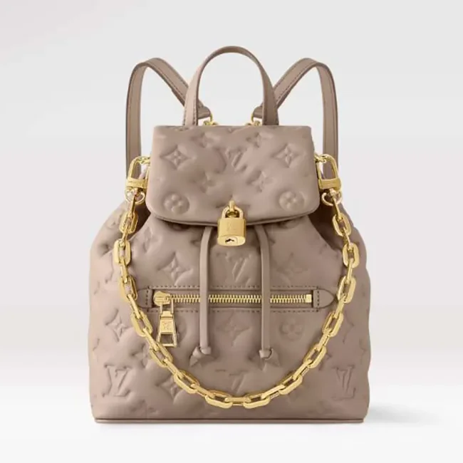 Louis Vuitton LV Women Coussin Backpack PM-Gray M13358