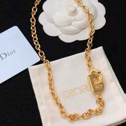 Dior Women CD Lock Necklace Gold-Finish Metal