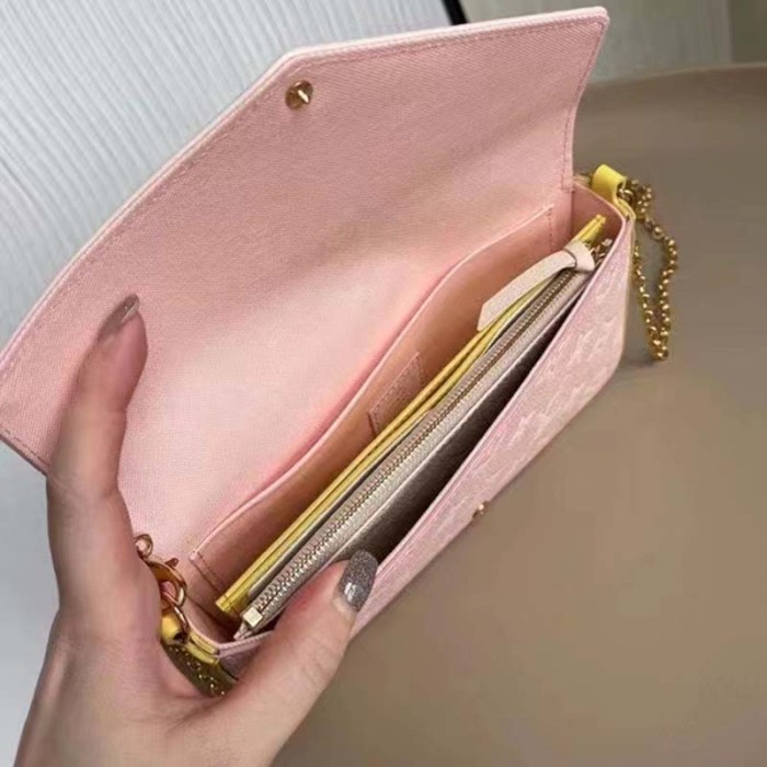 Louis Vuitton LV Women Félicie Pochette Monogram Empreinte Embossed Supple Grained Cowhide