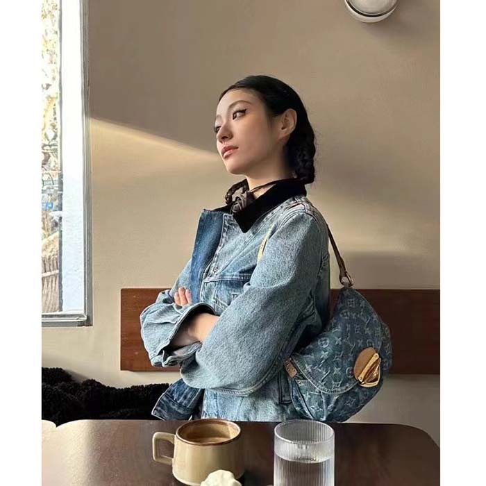 Louis Vuitton LV Women Sunset Denim Blue Monogram Global Organic Textile-Certified Cotton Canvas