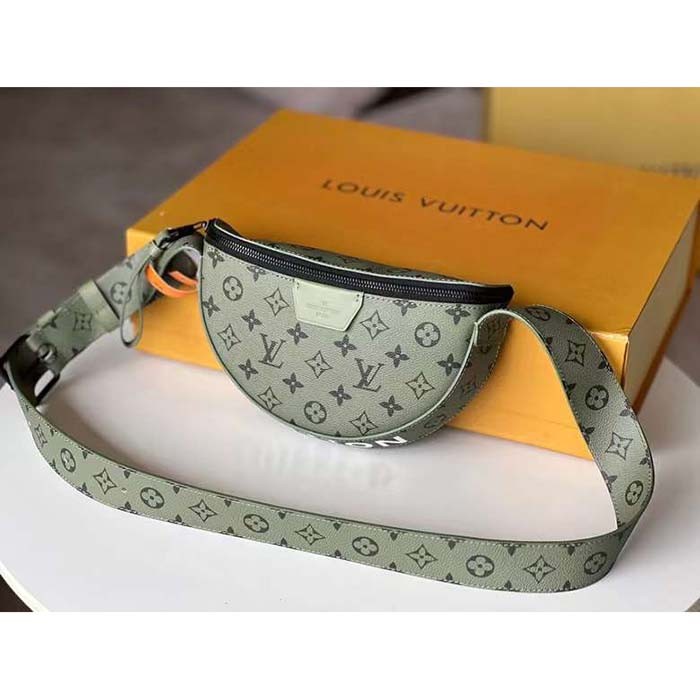 Louis Vuitton Unisex LV Moon Crossbody Khaki Green Vermillion Red Monogram Canvas M23838