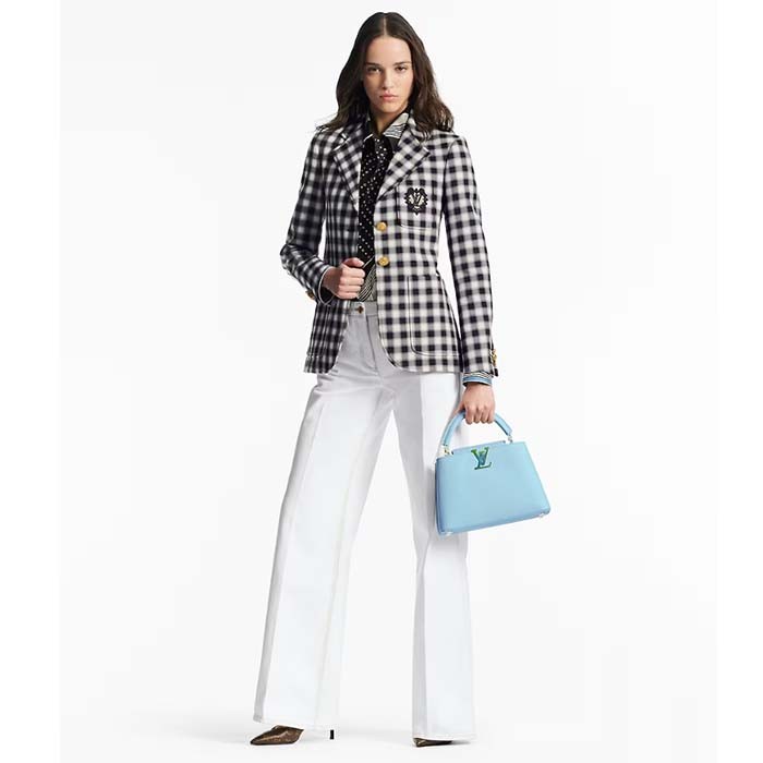 Louis Vuitton LV Women Capucines BB Topaz Blue Taurillon Leather Cowhide Lining