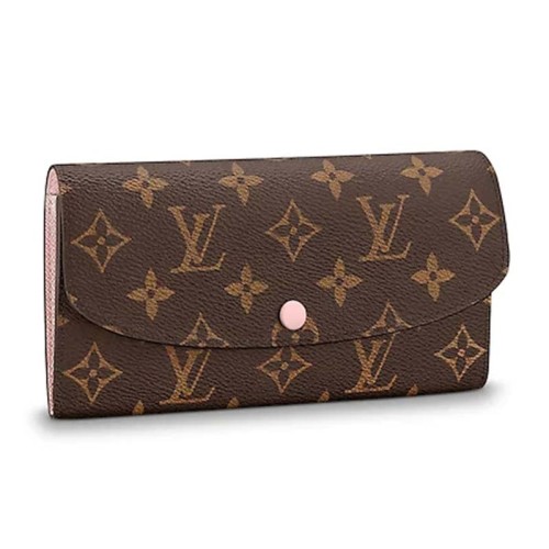 Louis Vuitton LV Women Emilie Wallet in Coated Canvas