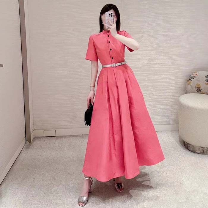 Dior Unisex CD Dior Or Saddle Belt Metallic Silver-Tone Smooth Calfskin 20 MM