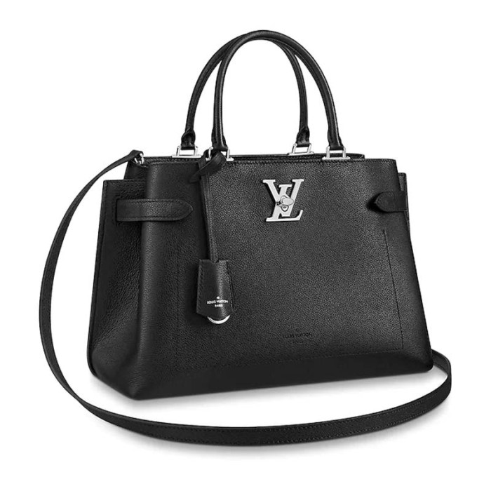 Louis Vuitton LV Women Lockme Day Tote Bag in Grained Calf Leather