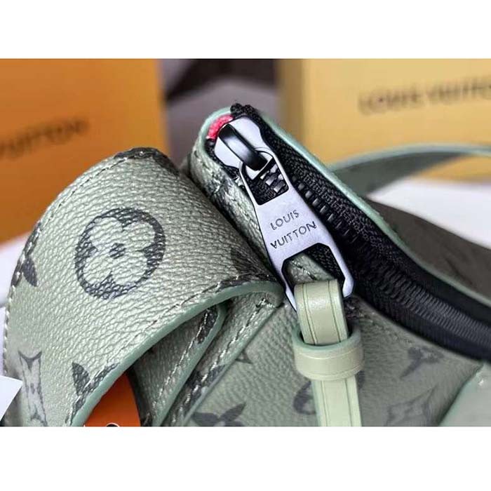 Louis Vuitton Unisex LV Moon Crossbody Khaki Green Vermillion Red Monogram Canvas M23838