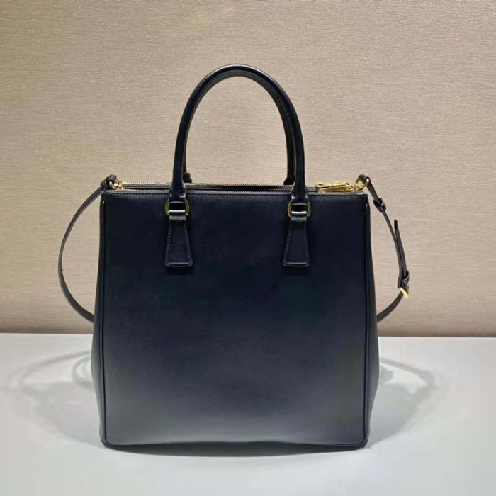 Prada Women Medium Prada Galleria Saffiano Leather Bag-Black