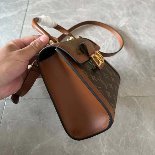 Louis Vuitton Women LV Dauphine Capitale Monogram Reverse Coated Canvas Cowhide-Leather