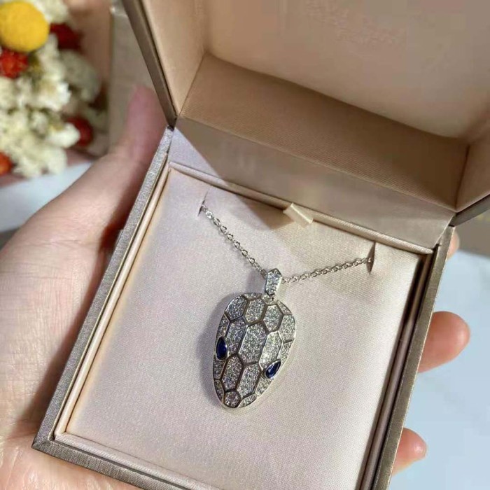 Bvlgari Women Serpenti Necklace in 18 KT White Gold