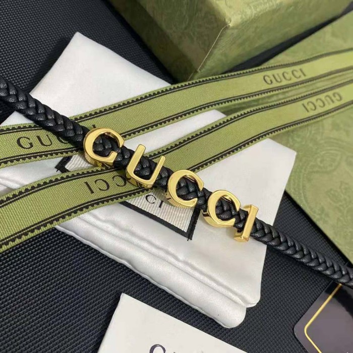 Gucci Women Leather 'Gucci' Bracelet