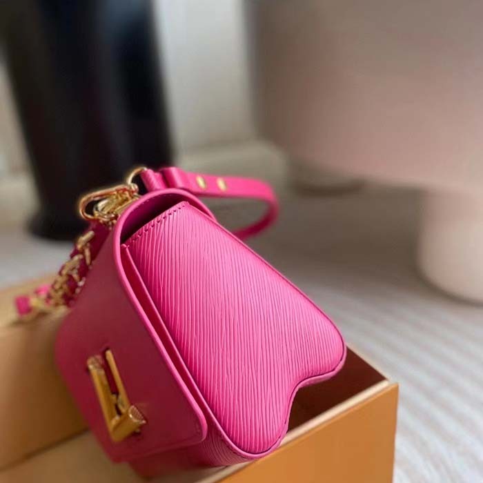 Louis Vuitton LV Women Twist PM Rose Miami Pink Epi Grained Cowhide Leather