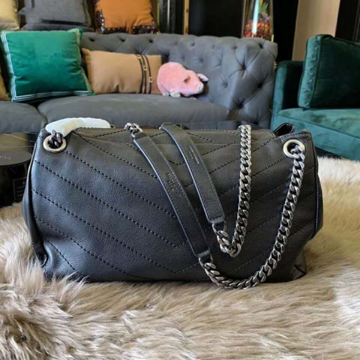 Saint Laurent YSL Women Small Nolita Bag in Vintage Leather-Black