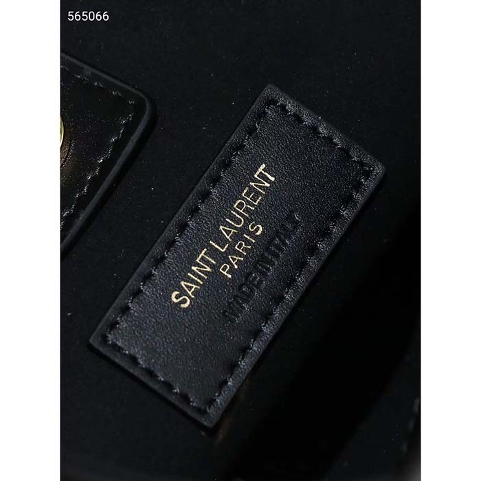 Saint Laurent YSL Women Mini Toy Shopping Box Leather Black Lambskin Metal