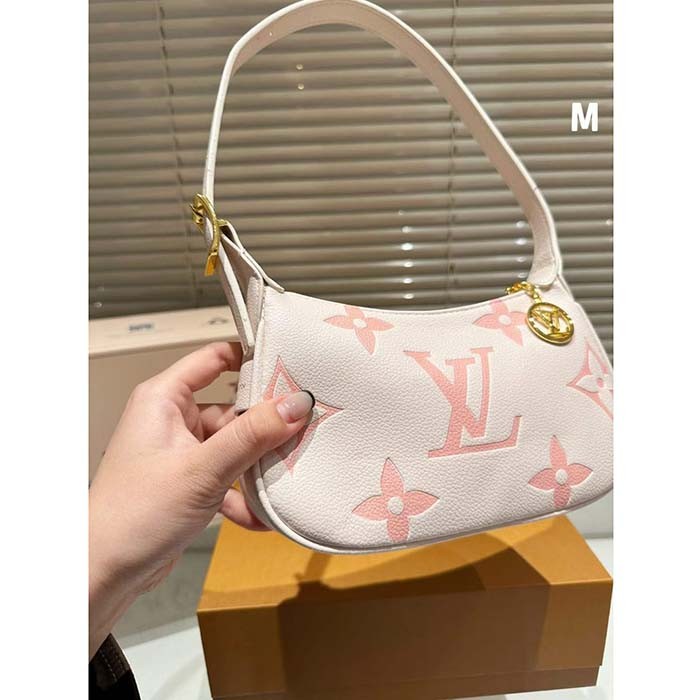Louis Vuitton LV Women Mini Moon Pink Monogram Cowhide Leather M24108