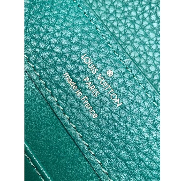 Louis Vuitton LV Women Capucines Mini Handbag Emerald Green Mint Taurillon
