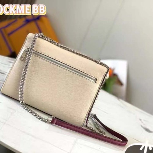 Louis Vuitton LV Women Mylockme Chain Bag Rose Quartz Trianon Soft Grained Calfskin