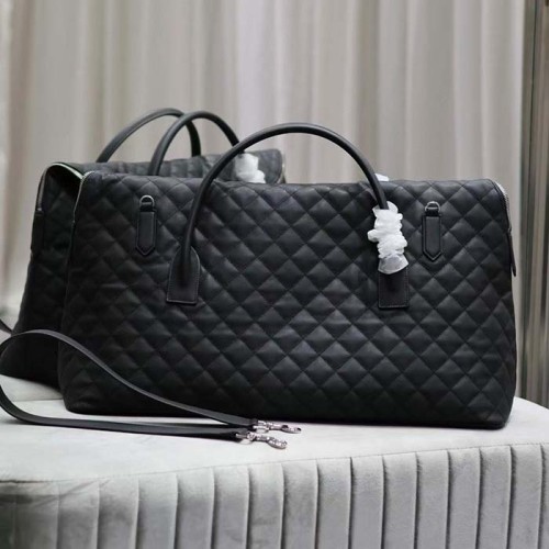 Saint Laurent YSL Women ES Giant Travel Bag Black Quilted Calfskin Leather