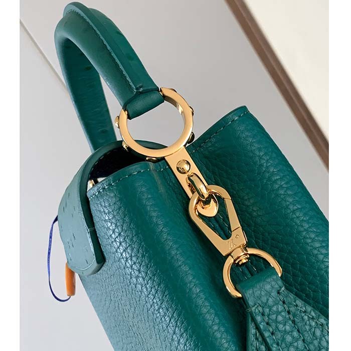 Louis Vuitton LV Women Capucines Mini Handbag Emerald Green Mint Taurillon