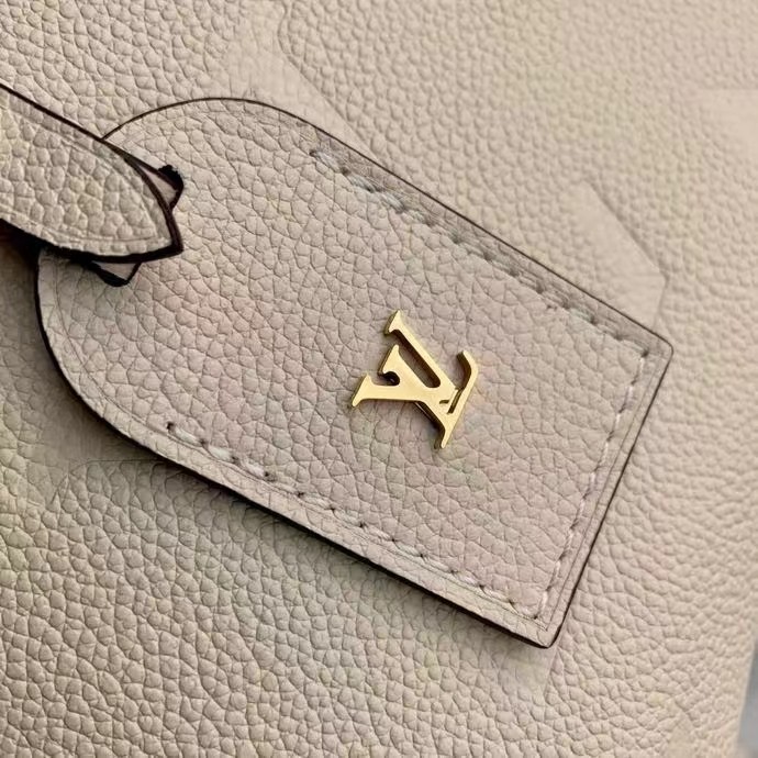 Louis Vuitton LV Women Trianon PM Bag Cream Embossed Grained Cowhide Leather