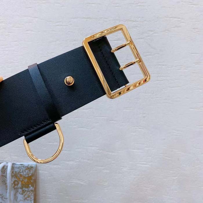 Dior Unisex CD Dior Punk Belt Black Matte Calfskin 54 MM Width