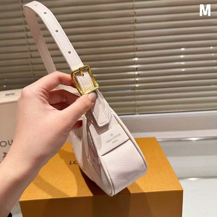 Louis Vuitton LV Women Mini Moon Pink Monogram Cowhide Leather M24108