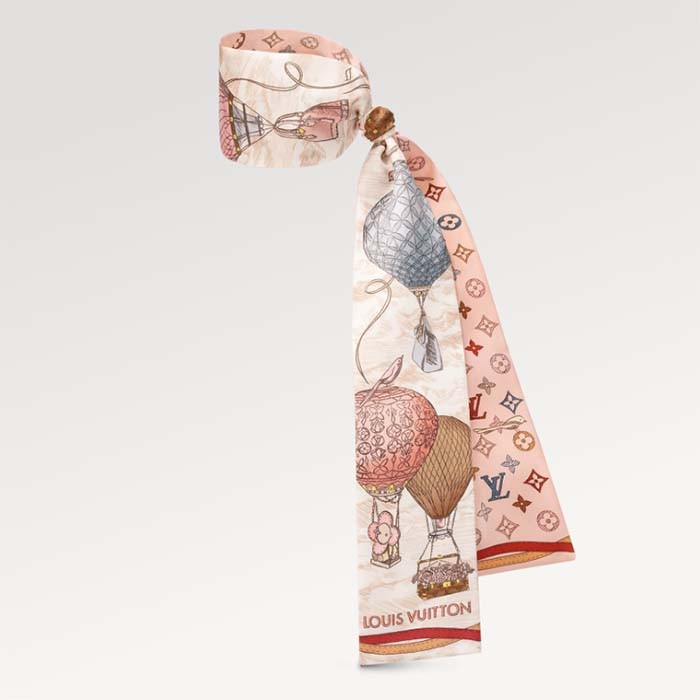 Louis Vuitton LV Women Up Away Bandeau Light Pink Silk Inkjet Print Monogram