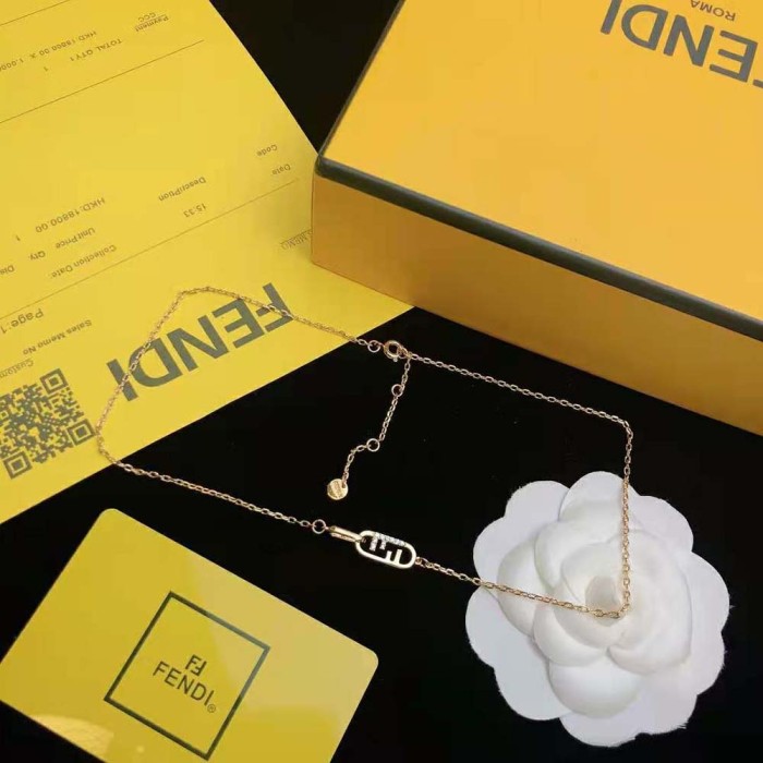Fendi Women O Lock Necklace Gold-Colored Necklace