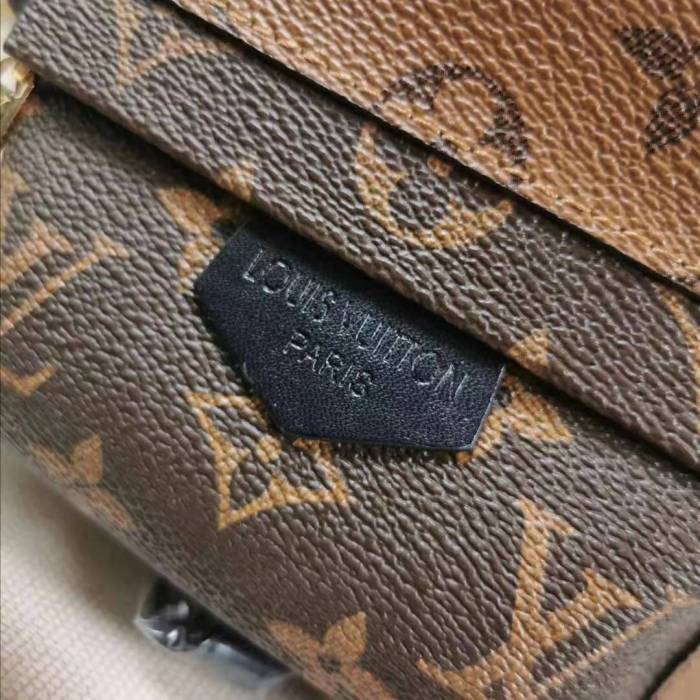 Louis Vuitton LV Women Palm Springs Mini in Monogram Reverse Coated Canvas-Brown