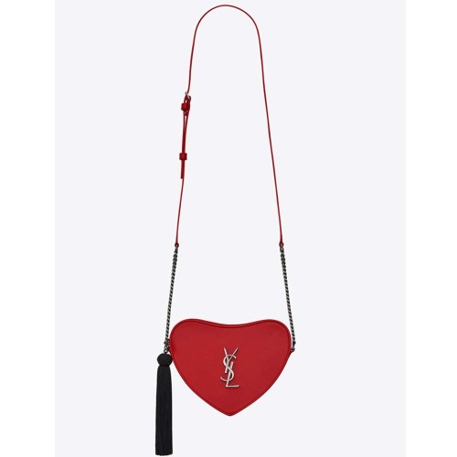 Saint Laurent YSL Women Monogram Heart Cross Body Bag