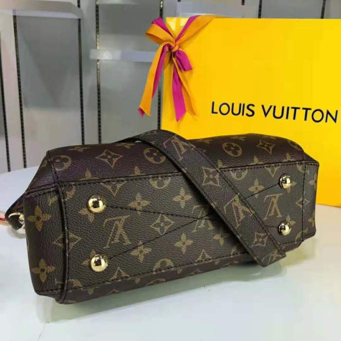 Louis Vuitton LV Women Montaigne MM in Iconic Monogram Canvas-Brown