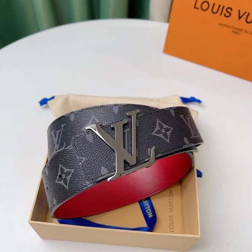 Louis Vuitton Unisex LV Initiales 40MM Reversible Belt Monogram Eclipse Canvas Front