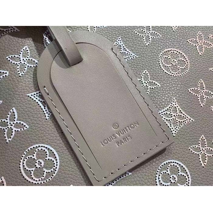 Louis Vuitton LV Women Carmel Hobo Bag Gray Mahina Perforated Calfskin Leather