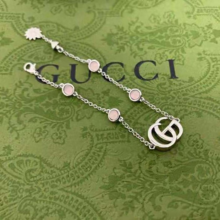 Gucci Women Double G Mother of Pearl Bracelet