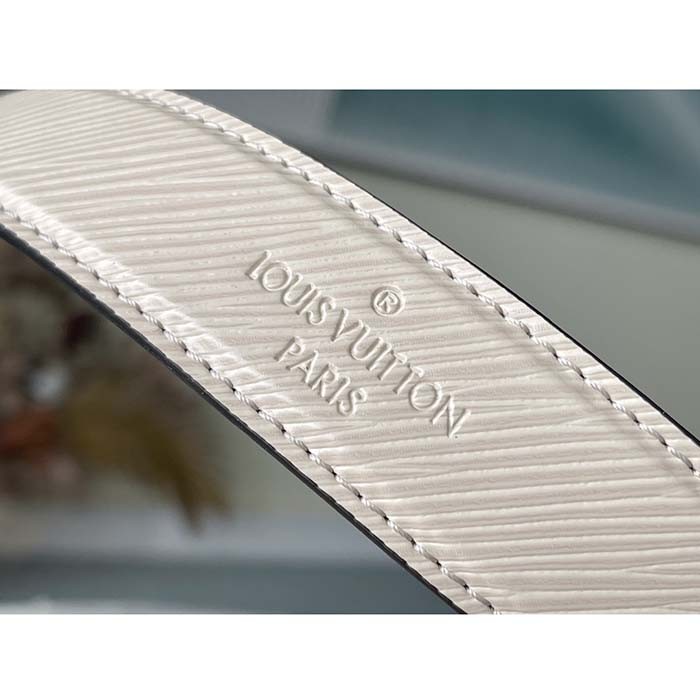 Louis Vuitton LV Women Twist MM Chain Bag White Epi Grained Cowhide Leather
