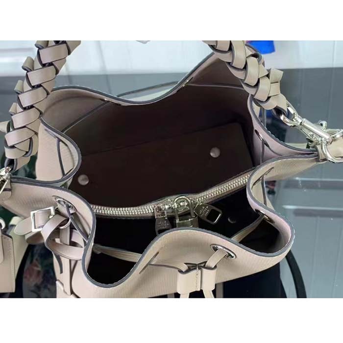 Louis Vuitton LV Women Muria Bucket Bag Gray Mahina Perforated Calfskin Leather