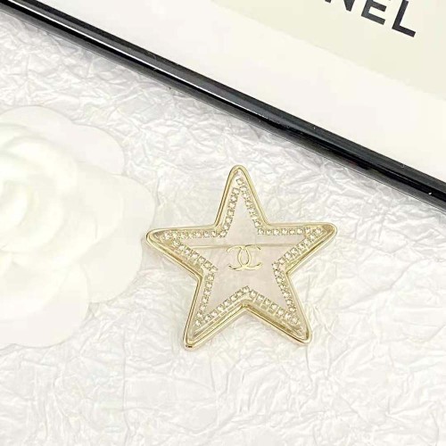 Chanel Women Brooch in Metal Resin and Diamantés