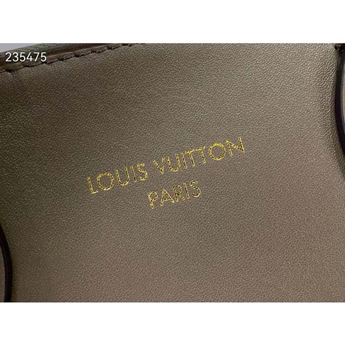 Louis Vuitton LV Women Lock It MM Earth Taurillon Leather Calfskin M22927