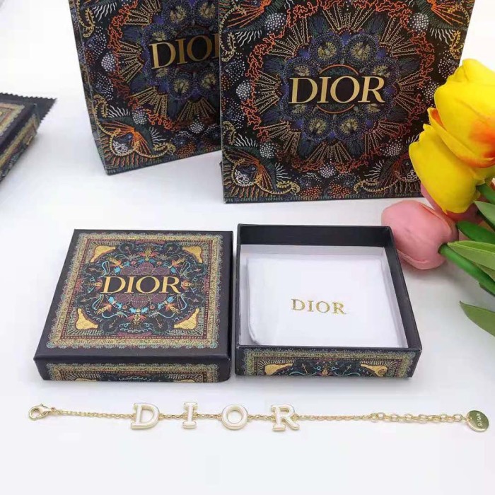 Dior Women Dio(r)evolution Bracelet Gold-Finish Metal and White Lacquer