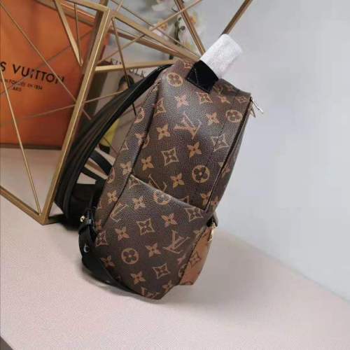 Louis Vuitton LV Women Palm Springs PM Backpack in Monogram Reverse Coated Canvas-Brown