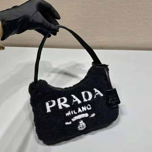 Prada Women Re-Edition 2000 Terry Mini-Bag-Black
