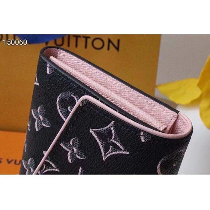 Louis Vuitton LV Women Sarah Wallet Fall for You Black Monogram Coated Canvas