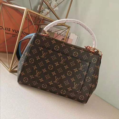Louis Vuitton LV Women Cluny MM Handbag in Monogram Canvas-Blue