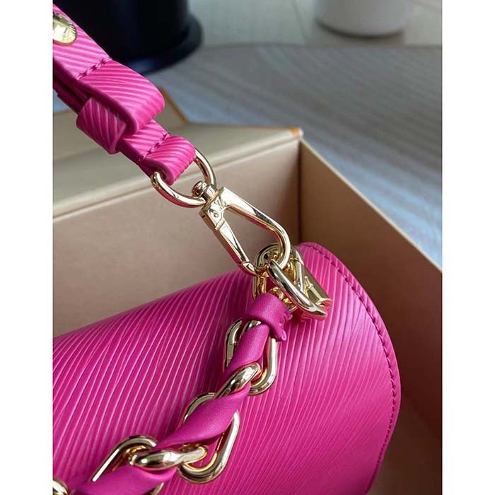 Louis Vuitton LV Women Twist PM Rose Miami Pink Epi Grained Cowhide Leather