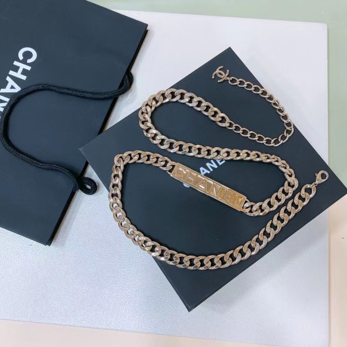 Chanel Women CC Chain Belt Metal Gold Ruthenium