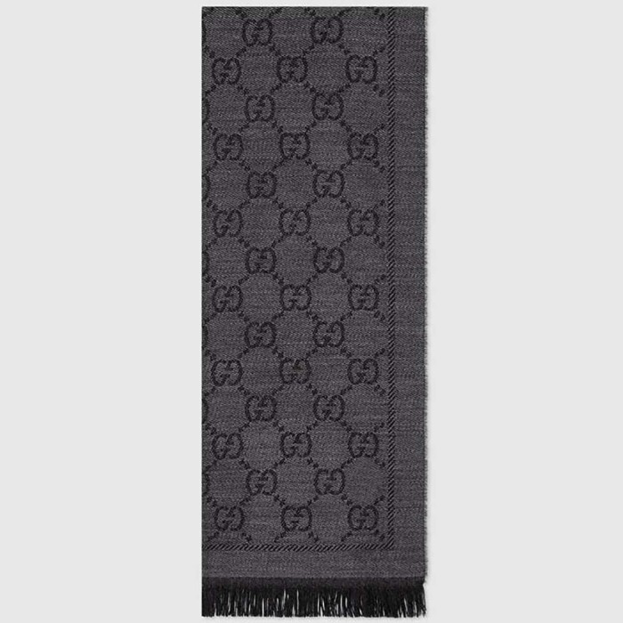 Gucci Women GG Jacquard Pattern Knitted Scarf