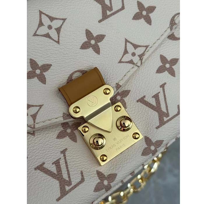 Louis Vuitton LV Women Pochette Métis East West Bag Monogram Dune Coated Canvas Cowhide-Leather