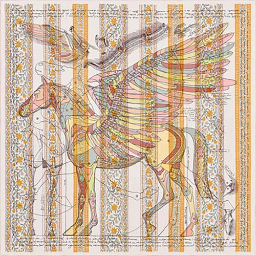 Hermes Women La Maison Des Carres Pegase Dhermes AU Bloc Scarf