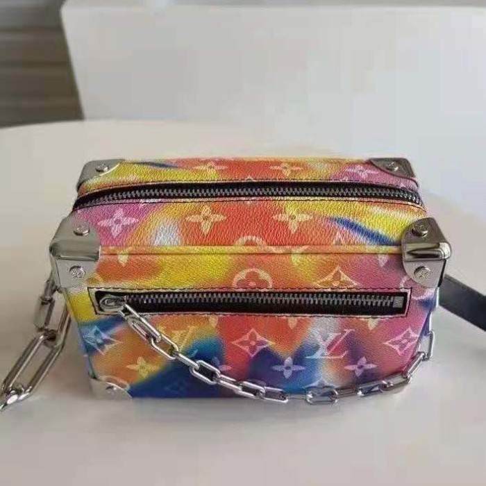 Louis Vuitton Unisex Mini Soft Trunk Monogram Sunset Coated Canvas Cowhide Leather