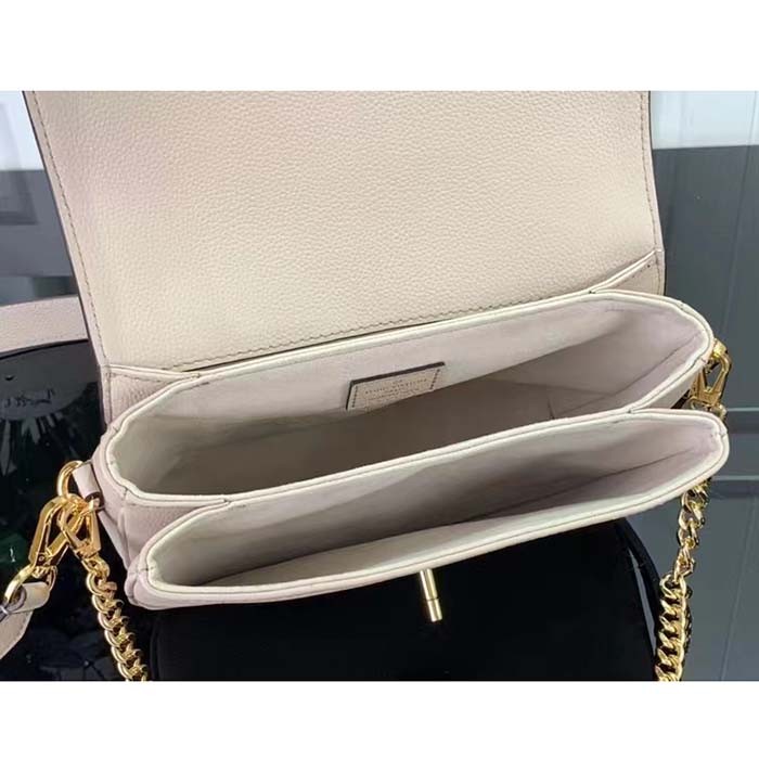 Louis Vuitton LV Women Oxford Greige Grained Calf Leather Microfiber Lining